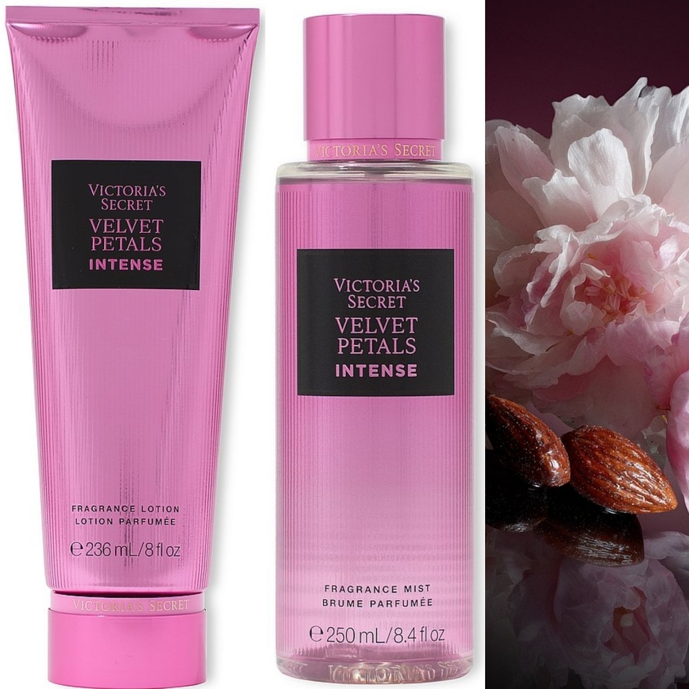 Victoria's Secret Velvet Petals Intense Fragrance Body Lotion & Mist Set NEW